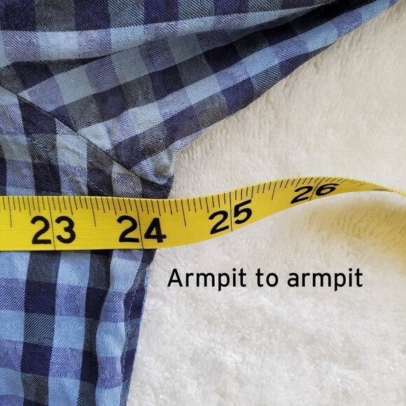 Bugatchi Blue and Black Checkered Casual Button Down Shirt - Picture 9 of 14